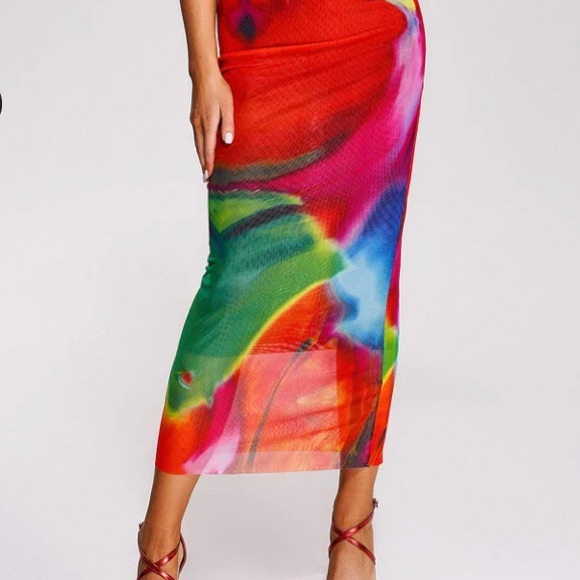 Colorful Resort Opala Strapless MIDI Dress - Picture 3 of 3